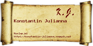 Konstantin Julianna névjegykártya